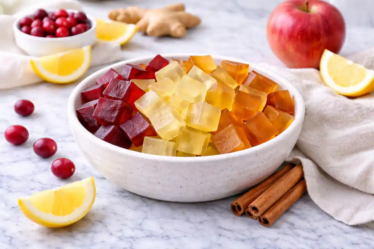 Jillian Michaels gelatin trick recipe - tangy cranberry gelatin drink in glass